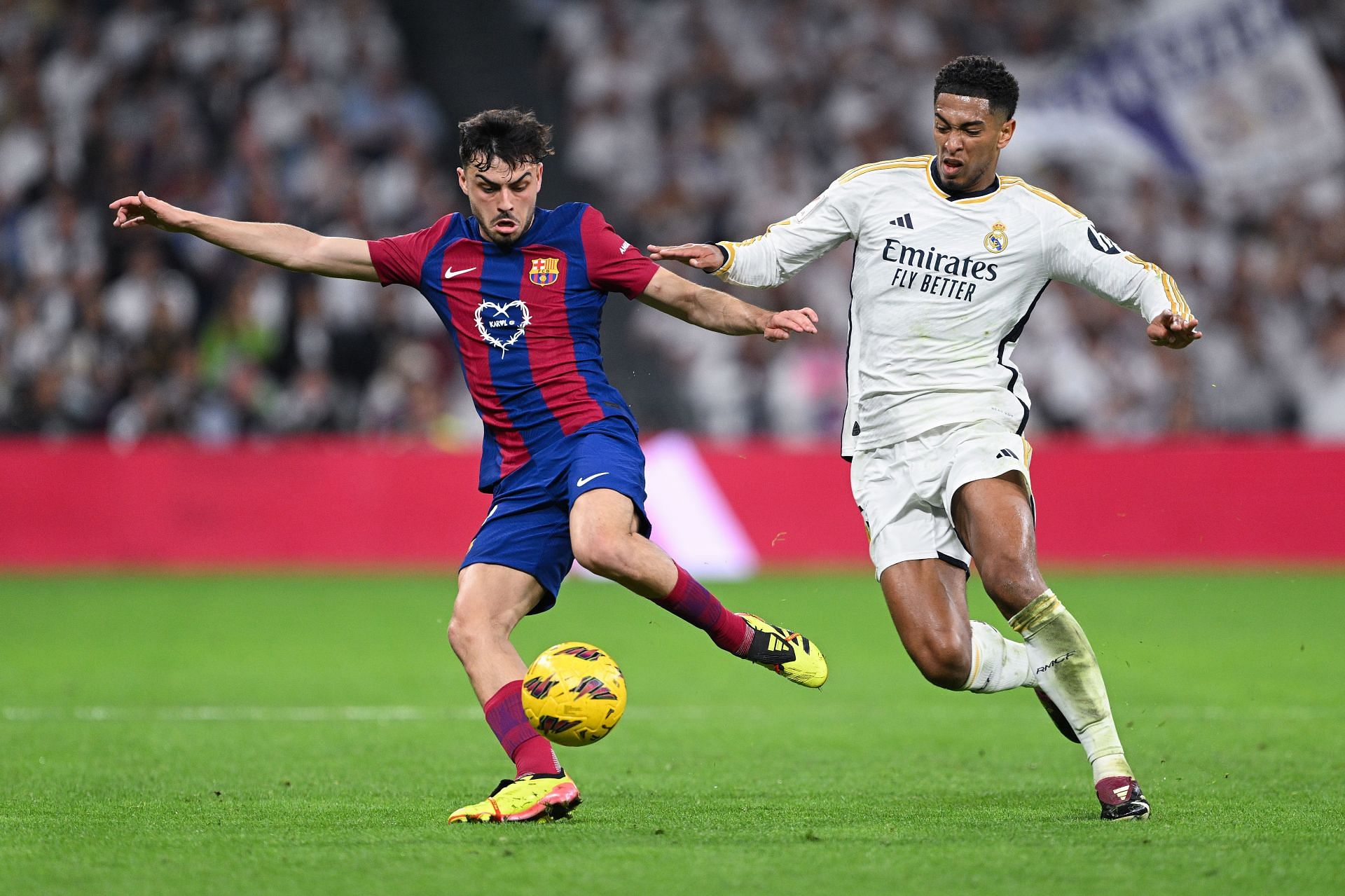 Pedri (left) has endured a difficult season so far at the Camp Nou.